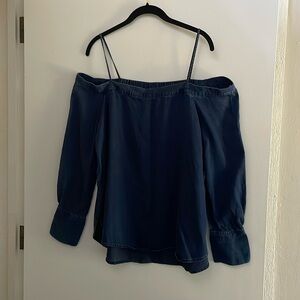 Sexy off shoulder Jean shirt